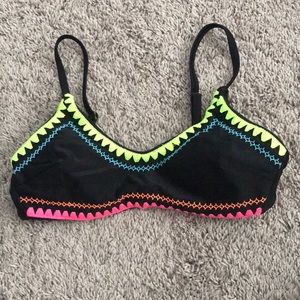 neon and black pattern top